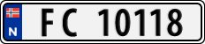 License plate of Norway, Cars