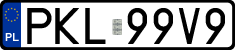 License plates of Poland, Regular car plates