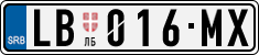 License plate of Serbia, Cars