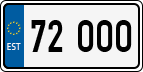 License plate of Estonia, Regular car plates (US-size)