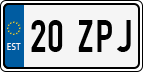 License plate of Estonia, Regular car plates (US-size)