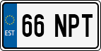 License plate of Estonia, Regular car plates (US-size)