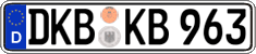 German license plate, Regular plates