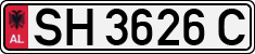 License plate of Albania, Cars (1993)