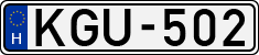 license plates of Hungary, Cars (1990)