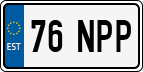 License plate of Estonia, Regular car plates (US-size)