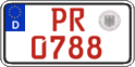 German license plate, Red license plates