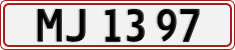 License plate of Denmark, Regular plates
