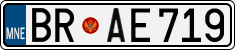 License plate of Montenegro, Cars