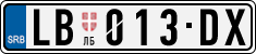 License plate of Serbia, Cars