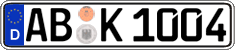 German license plate, Regular plates