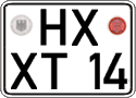 German license plate, Regular plates