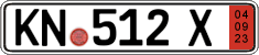 German license plate, Export transit plates