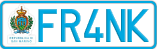License plate of San Marino, Vanity Plates