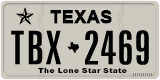 Texas, Regular plates (2012) (АBC-1234)