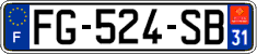 French license plate, SIV (ordinary)