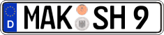 German license plate, Regular plates