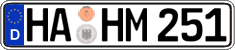German license plate, Regular plates