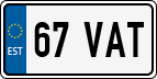 License plate of Estonia, Regular car plates (US-size)