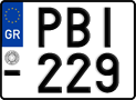 License plate of Greece, Motorcycles