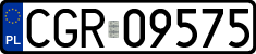 License plates of Poland, Regular car plates
