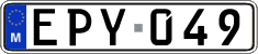 License plate of Malta, Regular plates (ABC 123)