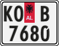 License plate of Albania, Cars (1993)