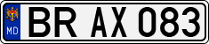 License plate of Moldova, Cars (1992)
