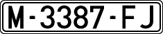 License plates of Spain, 1971 year series