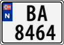 License plate of Norway, Trailers, motorcycles, special vehicles