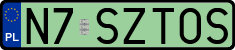 License plates of Poland, Vanity Plates