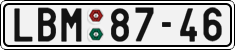 License plate of the Czech Republic, Cars (1960)