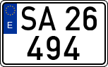License plates of Spain, 1900 year series