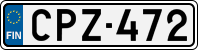 License plate of Finland, Cars