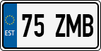 License plate of Estonia, Regular car plates (US-size)