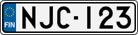 License plate of Finland, Cars