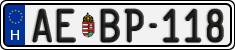 license plates of Hungary, Regular plates (2022)