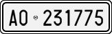 License plate of Italy, Cars (1927 year series)