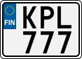 License plate of Finland, Cars