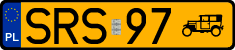 License plates of Poland, Oldtimers