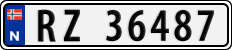 License plate of Norway, Cars