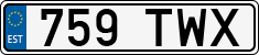 License plate of Estonia, Regular car plates