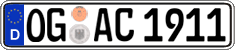 German license plate, Regular plates