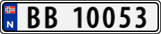 License plate of Norway, Cars