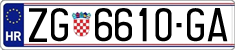 License plate of Croatia, Regular plates