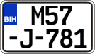 License plate of Bosnia and Herzegovina, Regular plates