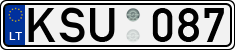 License plate of Lithuania, Cars