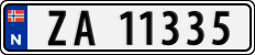 License plate of Norway, Cars