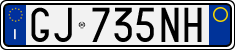 License plate of Italy, Cars (1994 year series)