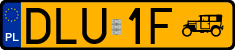 License plates of Poland, Oldtimers